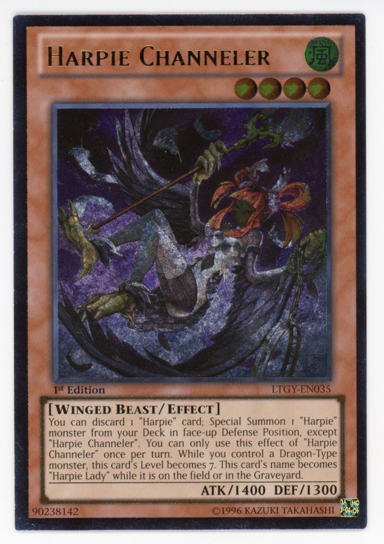 LTGY-EN035 - Harpie Channeler - Ultimate Rare - 1st Edition Lord of the Tachyon Galaxy NM
