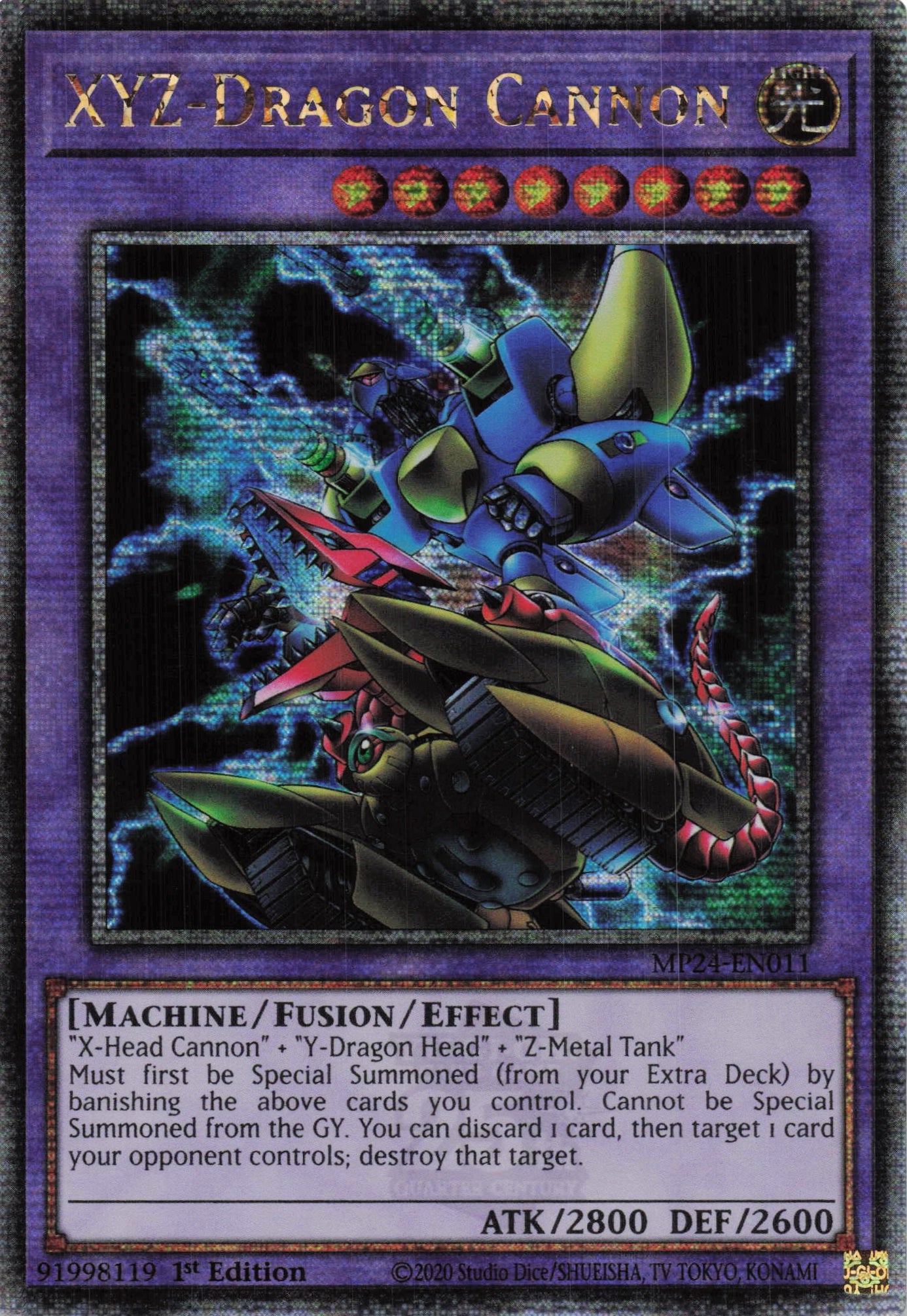 yugioh xyz dragon cannon deck MP24-EN011 - XYZ-Dragon Cannon - Quarter Century Secret Rare