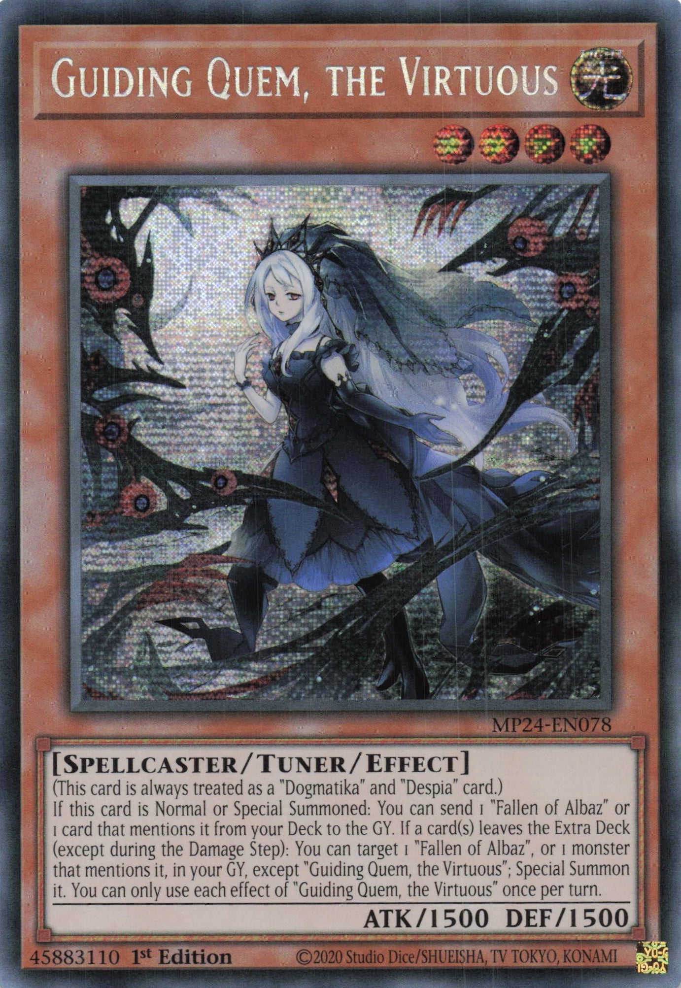 yugioh cards female MP24-EN078 - Guiding Quem, the Virtuous - Secret Rare