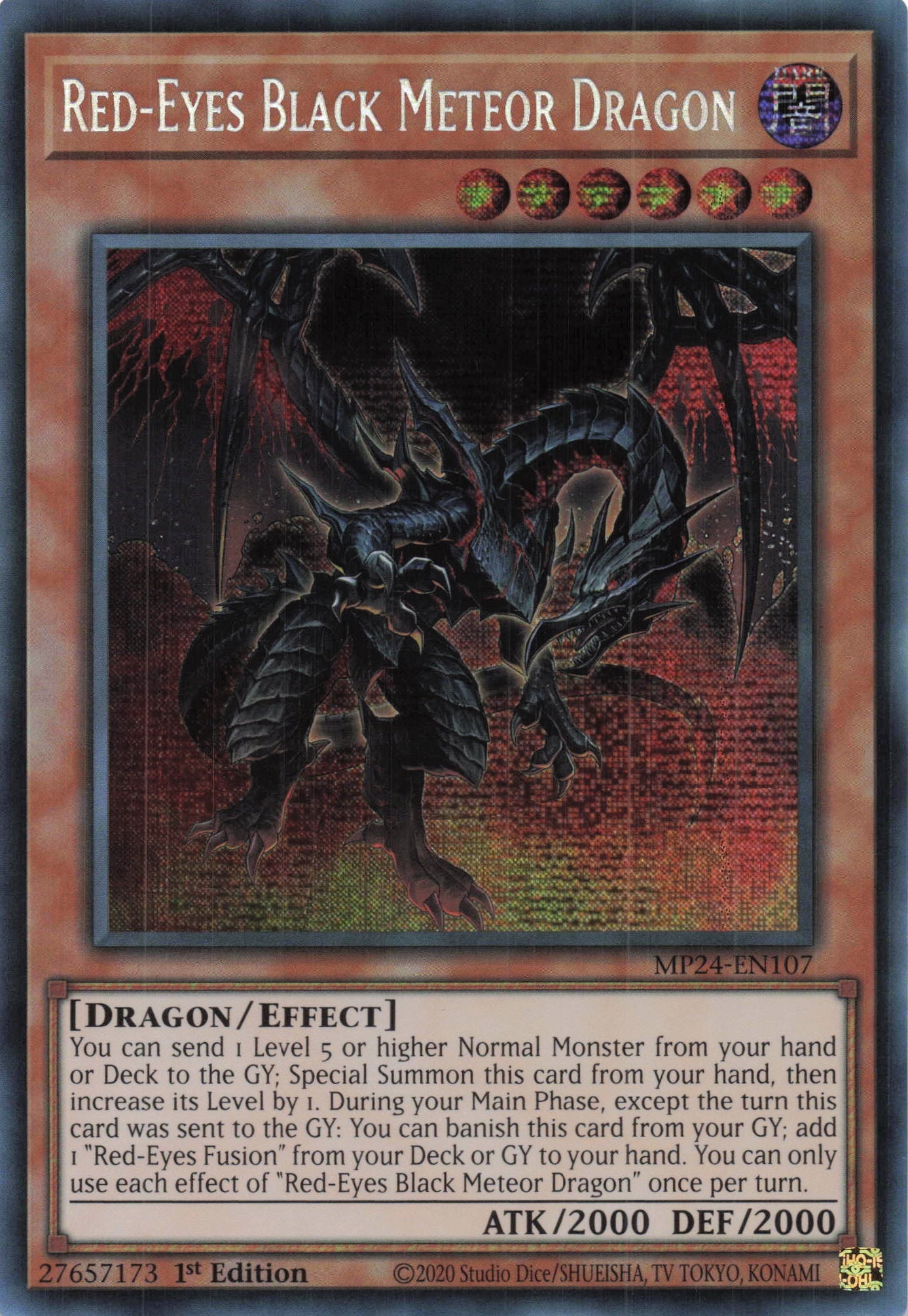 MP24-EN107 - Red-Eyes Black Meteor Dragon - Secret Rare - - MP24 MP24-EN107 - Red-Eyes Black Meteor Dragon - Secret Rare - - MP24