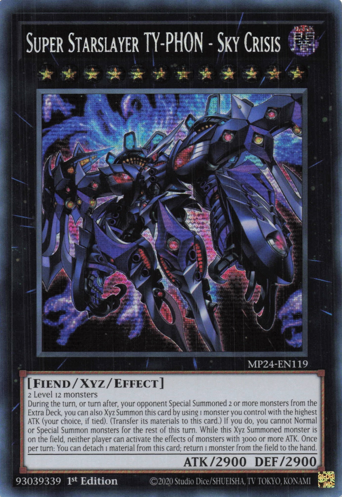 yugioh level 12 monsters MP24-EN119 - Super Starslayer TY-PHON - Sky Crisis - Secret Rare