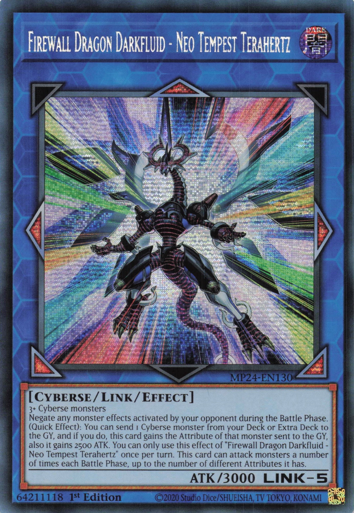 all link 5 monsters MP24-EN130 - Firewall Dragon Darkfluid - Neo Tempest Terahertz