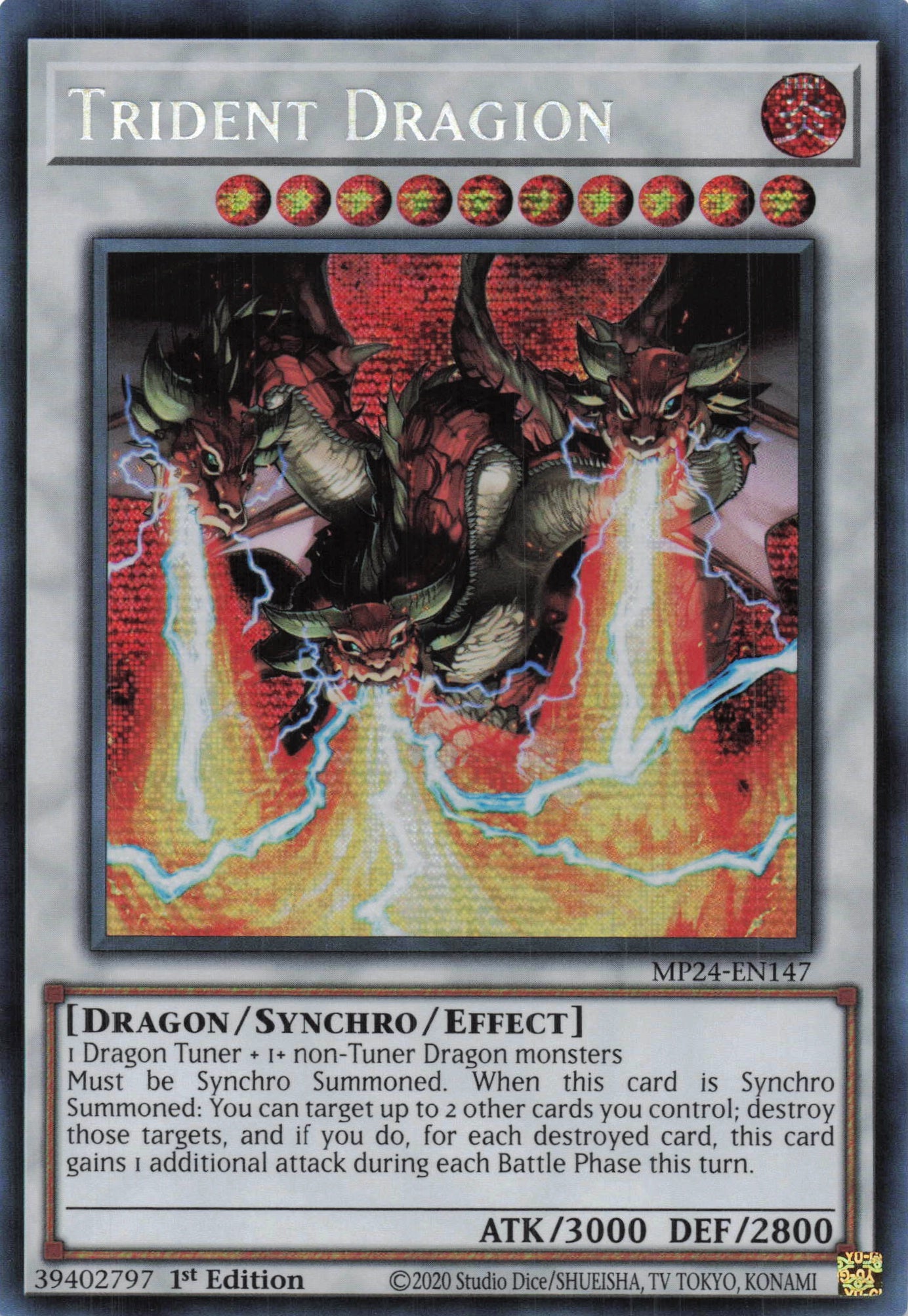 MP24-EN147 - Trident Dragion - Secret Rare - - MP24