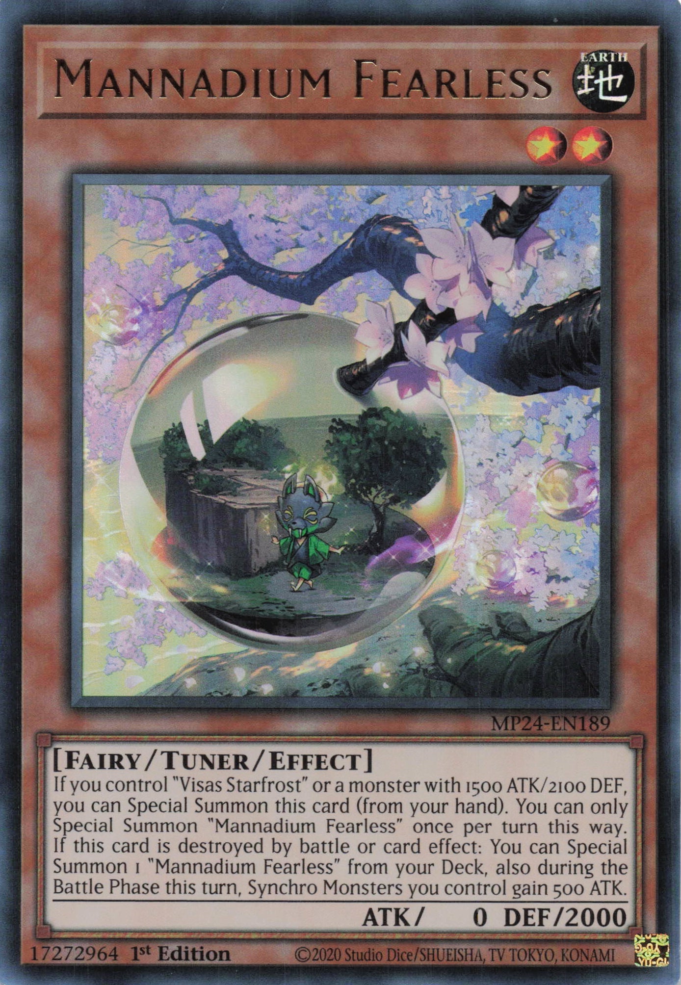 MP24-EN189 - Mannadium Fearless - Ultra Rare - - MP24 MP24-EN189 - Mannadium Fearless - Ultra Rare - - MP24