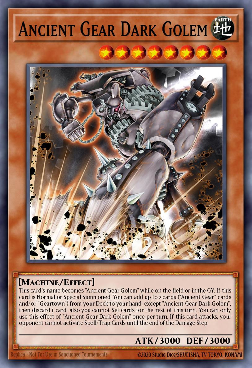 Ancient Gear Dark Golem Card