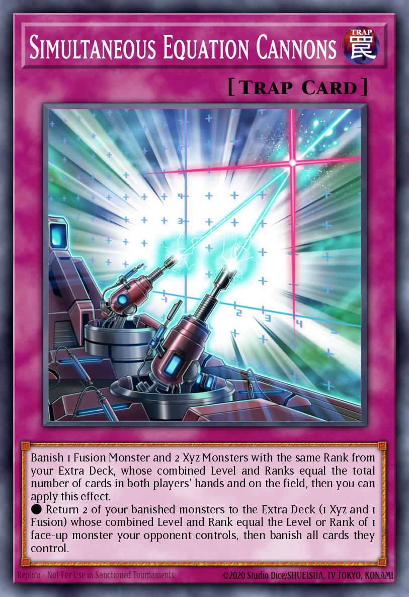 Simultaneous Equation Cannons Card