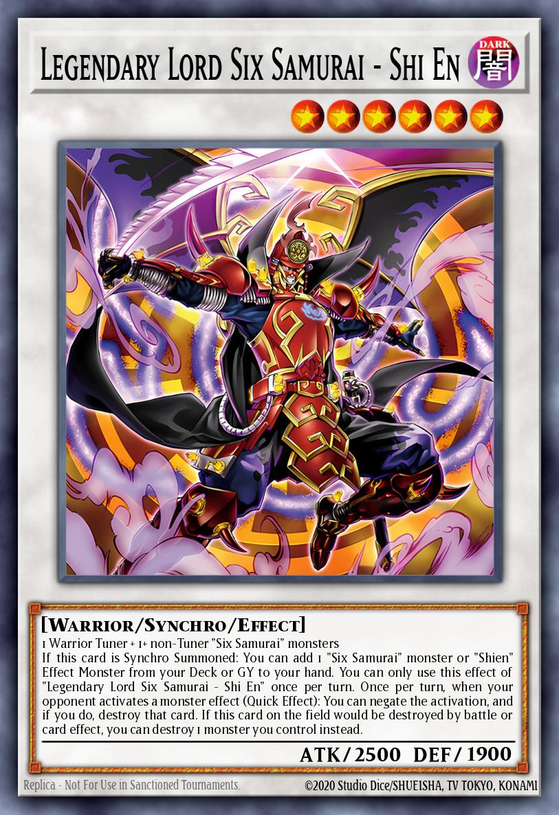 MP25-EN107 - Legendary Lord Six Samurai - Shi En - Prismatic Secret Rare - 2025 Mega-Pack Tin
