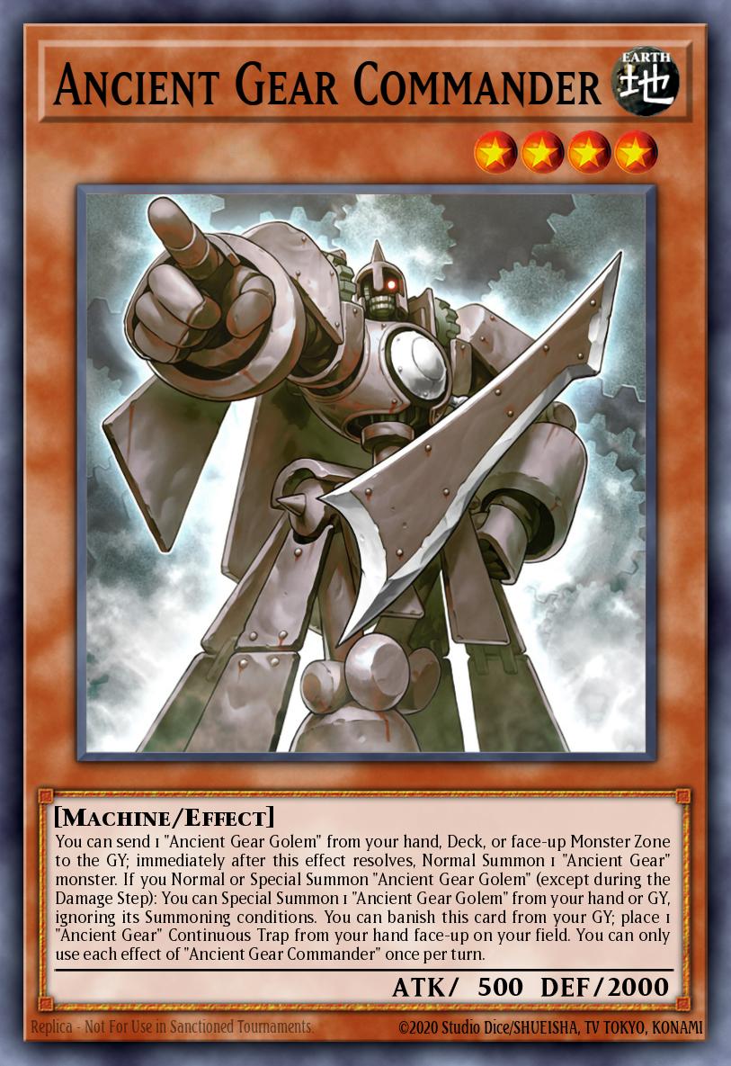 Ancient Gear Commander Card