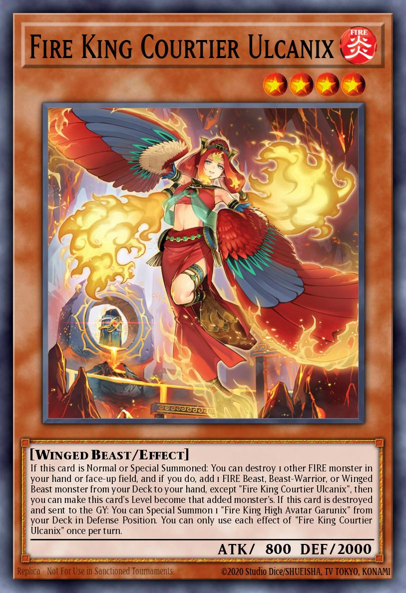 Fire King Courtier Ulcanix Card