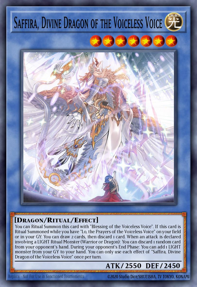 Saffira, Divine Dragon of the Voiceless Voice Card