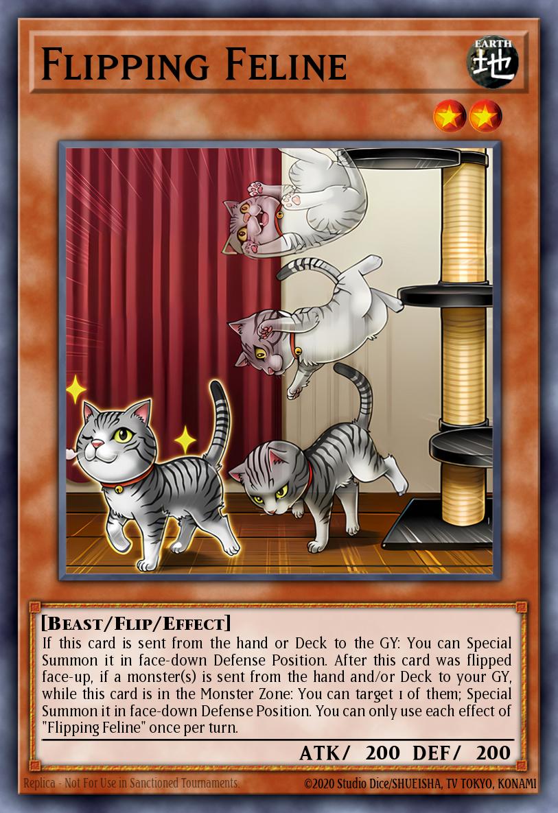 Flipping Feline Card