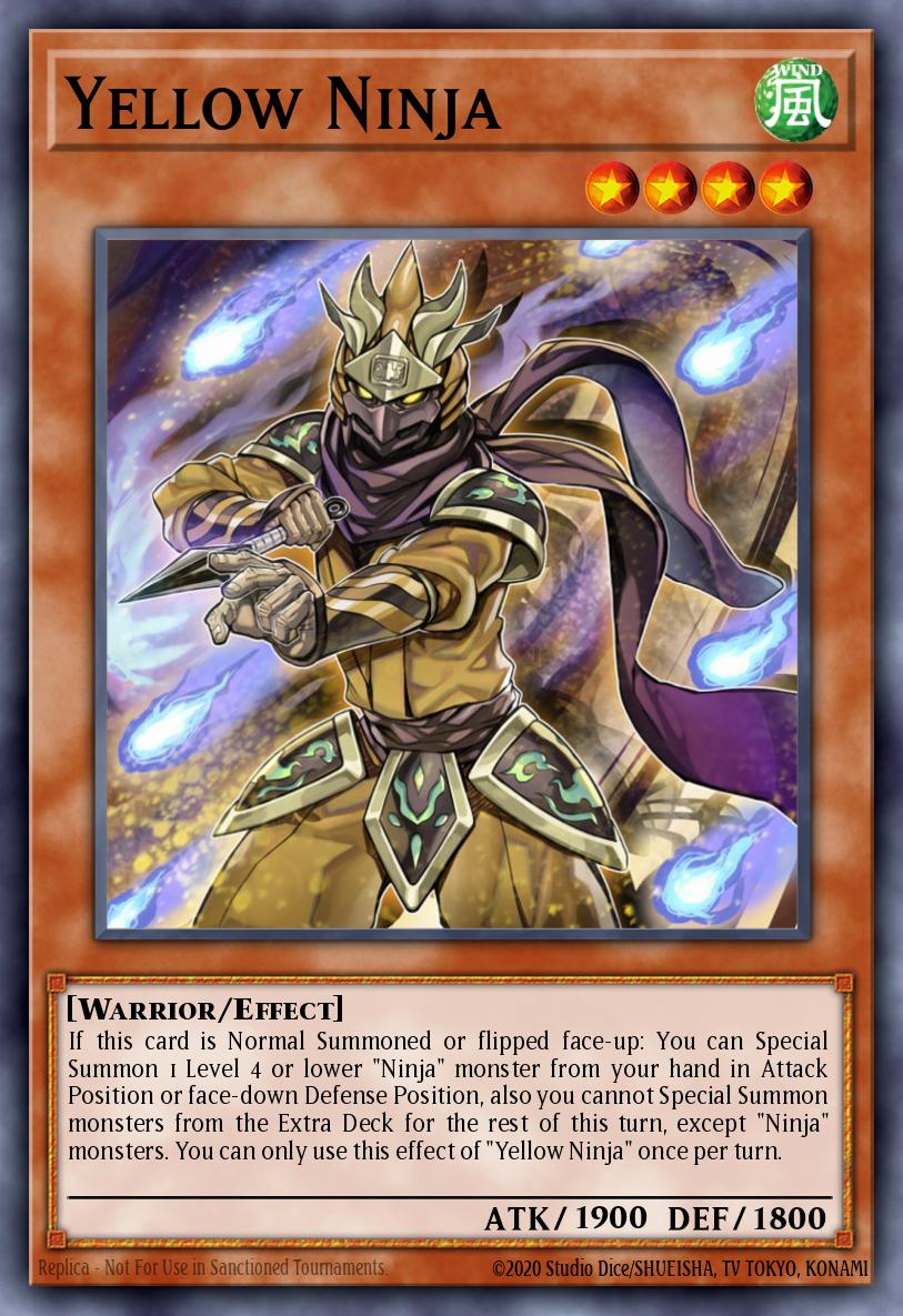 Yellow Ninja Card