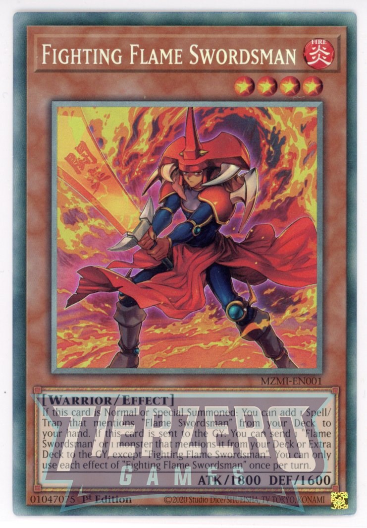 MZMI-EN001 - Fighting Flame Swordsman - Collector's Rare - Effect Mons