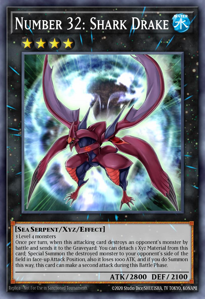 MZMU-EN067 - Number 32: Shark Drake - Secret Rare - Maze of Muertos