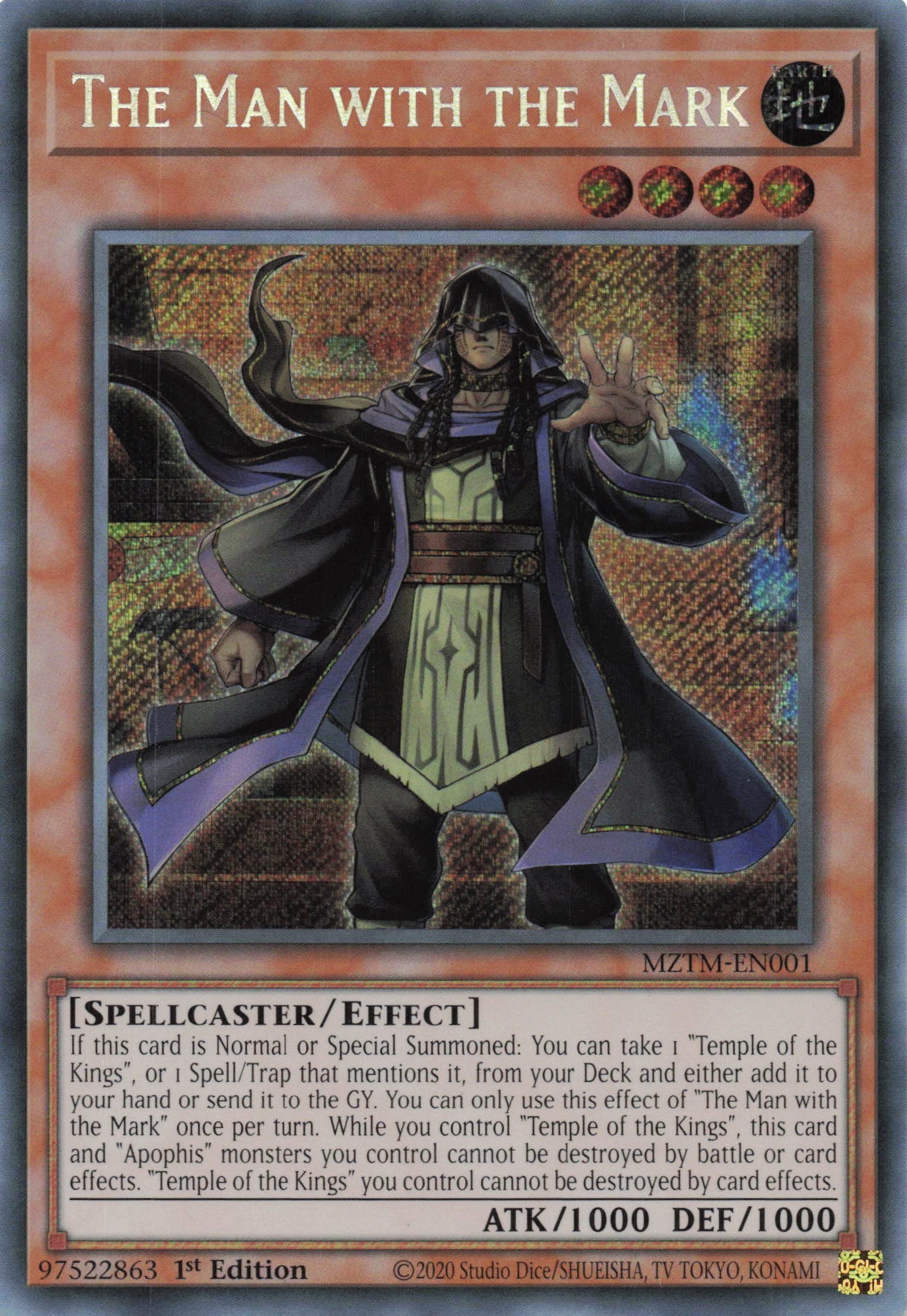 MZTM-EN001 - The Man with the Mark - Secret Rare - Effect Monster - Maze Of The Master