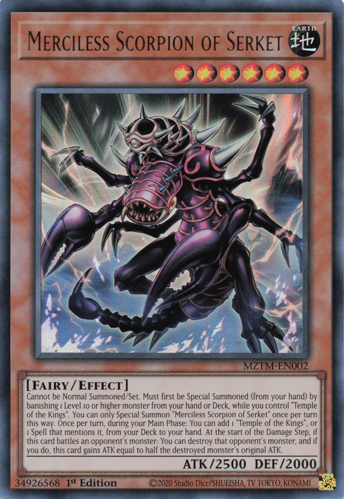 MZTM-EN002 - Merciless Scorpion of Serket - Ultra Rare - Effect Monster - Maze Of The Master