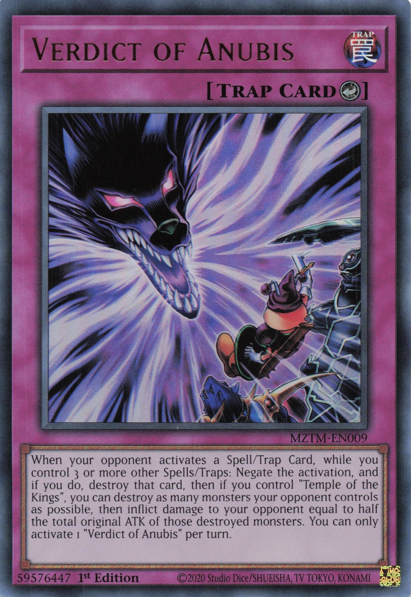 MZTM-EN009 - Verdict of Anubis - Ultra Rare - Counter Trap - Maze Of The Master