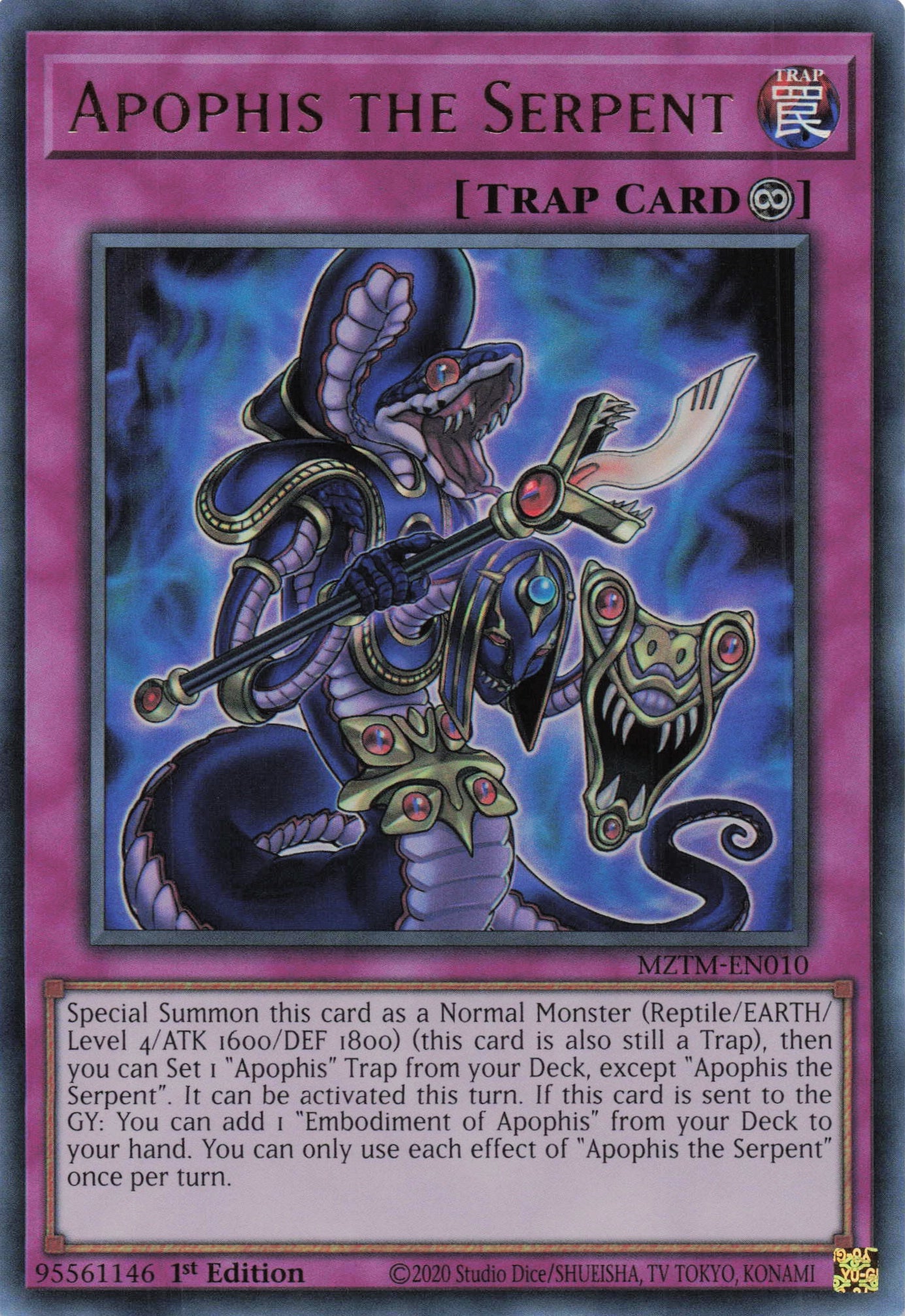 MZTM-EN010 - Apophis the Serpent - Ultra Rare - Continuous Trap - Maze MZTM-EN010 - Apophis the Serpent - Ultra Rare - Continuous Trap - Maze