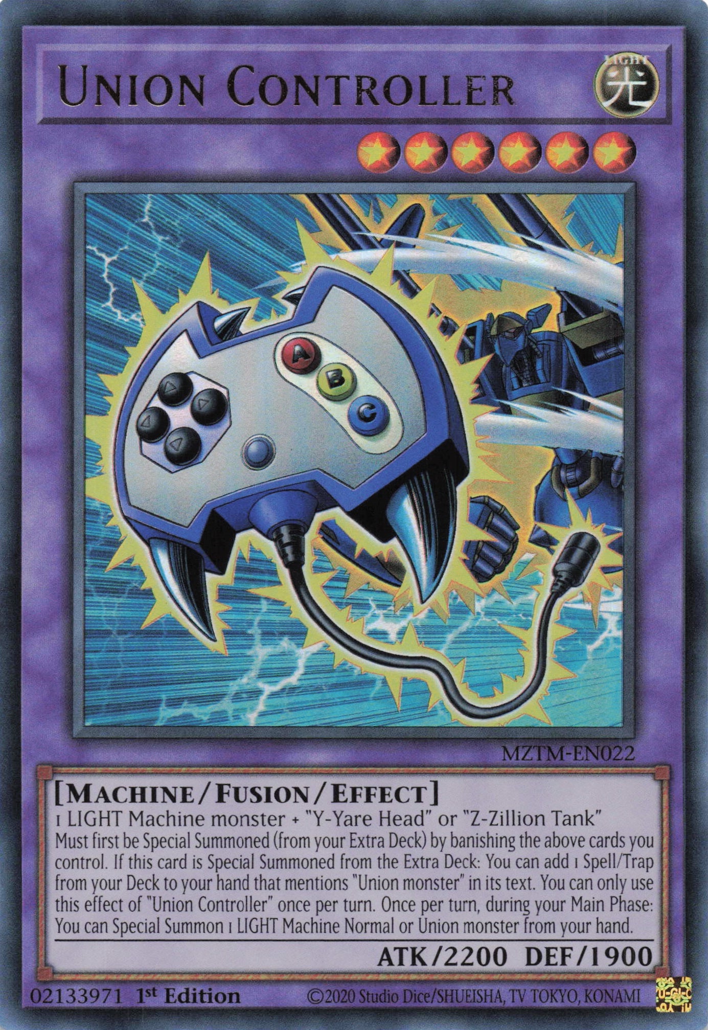 enemy controller yugioh card MZTM-EN022 - Union Controller - Ultra Rare - Effect Fusion Monster