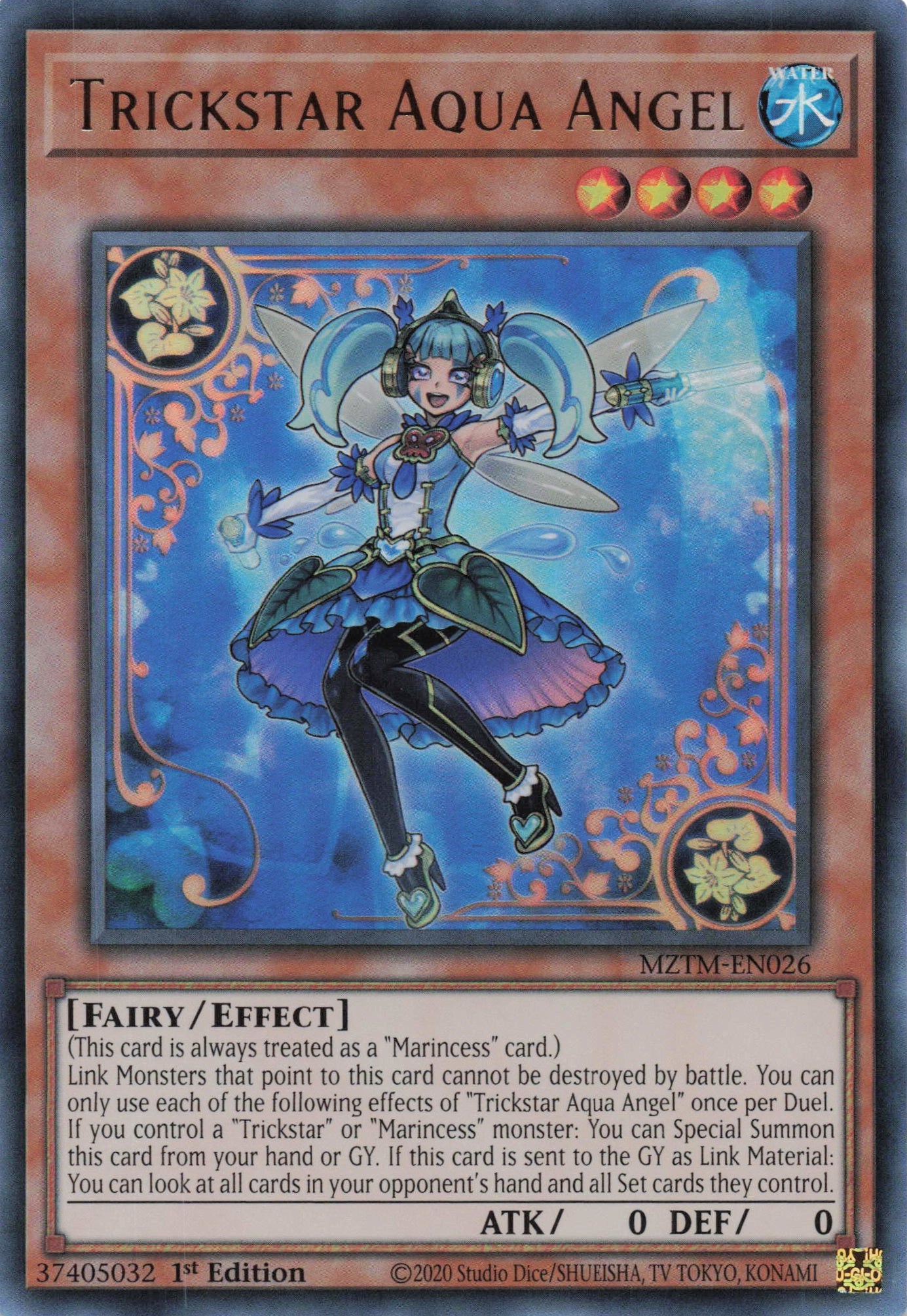 MZTM-EN026 - Trickstar Aqua Angel - Ultra Rare - Effect Monster - Maze Of The Master