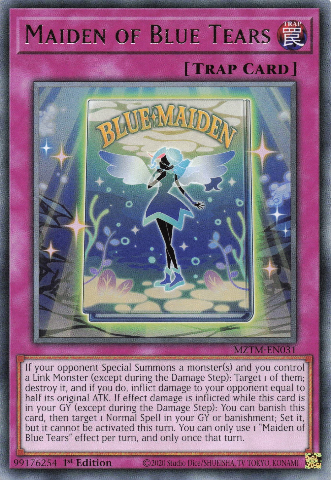 MZTM-EN031 - Maiden of Blue Tears - Rare - Normal Trap - Maze Of The Master