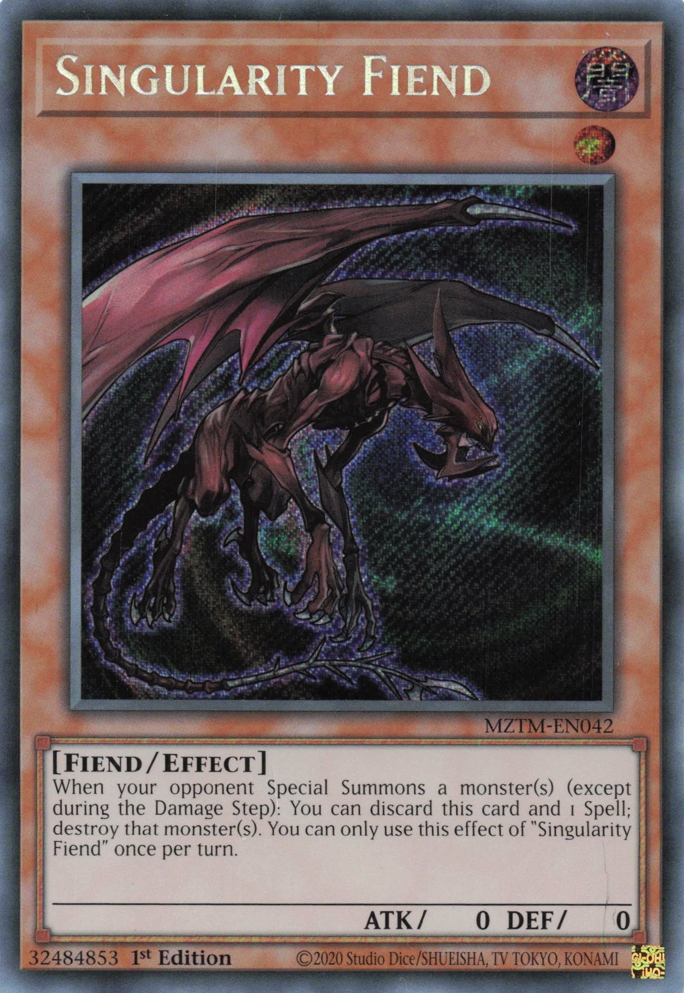 MZTM-EN042 - Singularity Fiend - Secret Rare - Effect Monster - Maze Of The Master