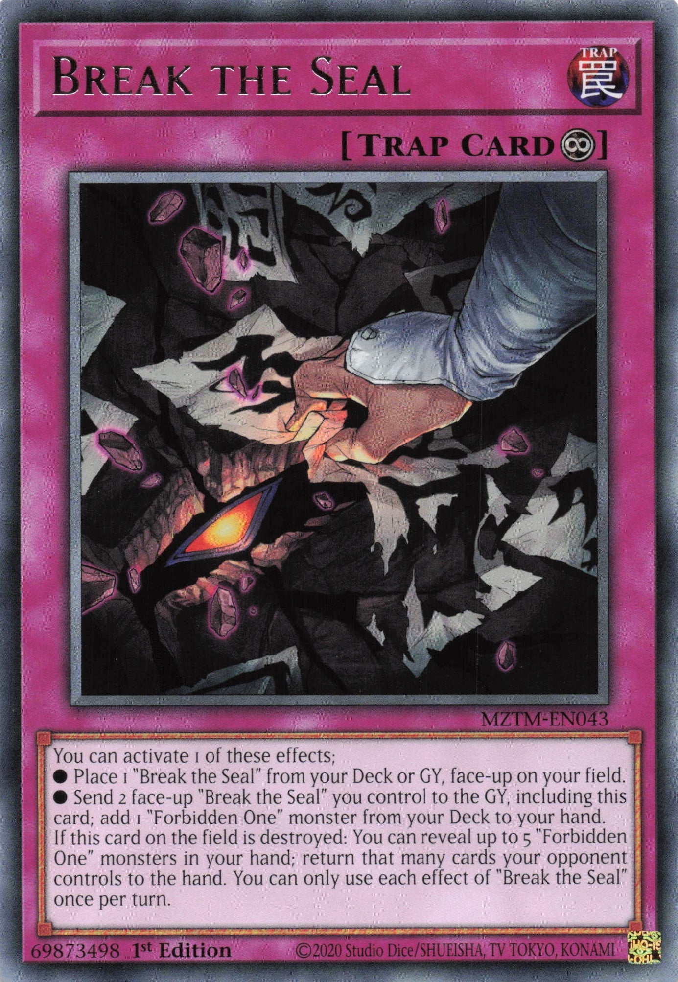 MZTM-EN043 - Break the Seal - Rare - Continuous Trap - Maze Of The Master