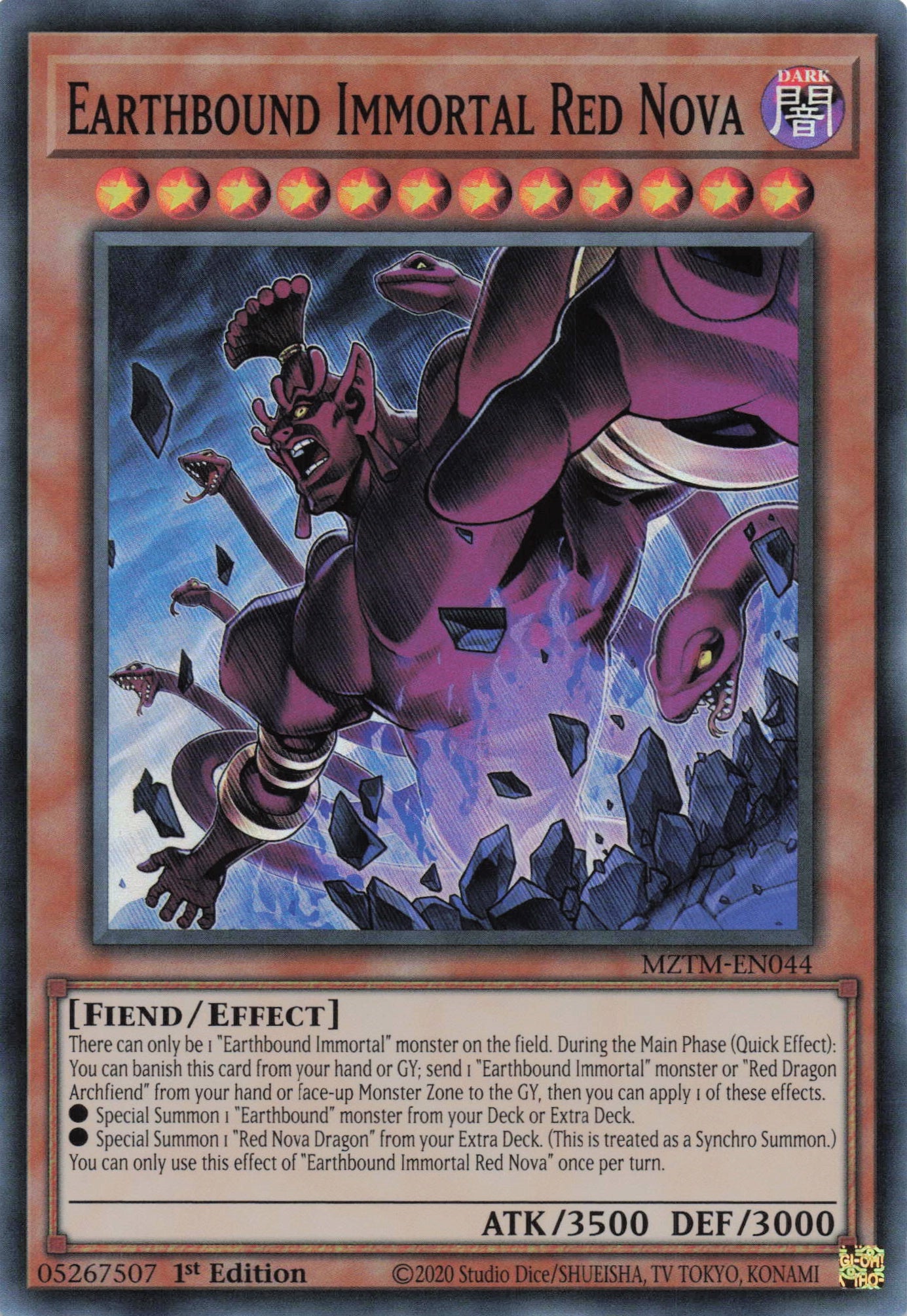 MZTM-EN044 - Earthbound Immortal Red Nova - Super Rare - Effect Monster - Maze Of The Master