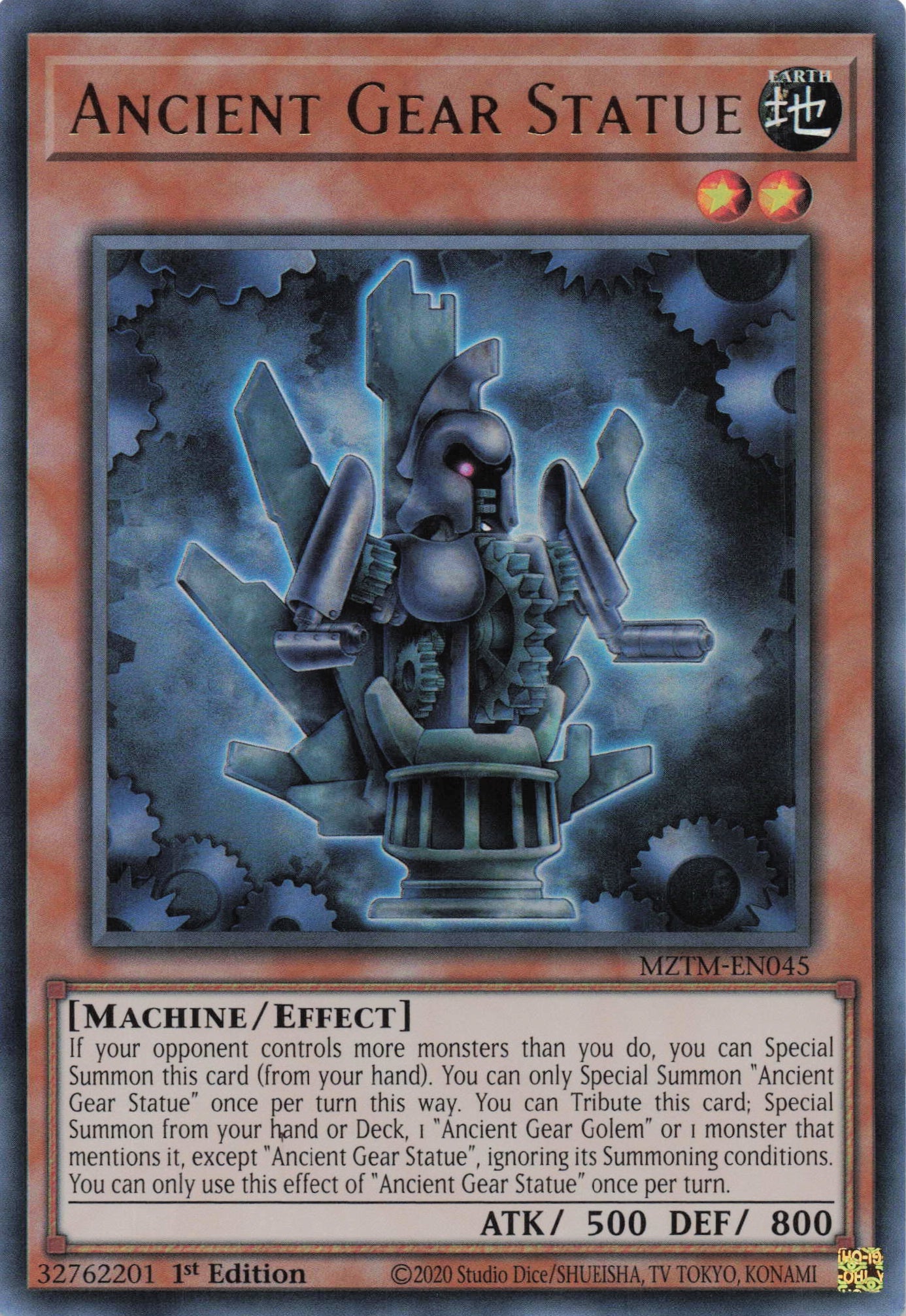 MZTM-EN045 - Ancient Gear Statue - Ultra Rare - Effect Monster - Maze Of The Master