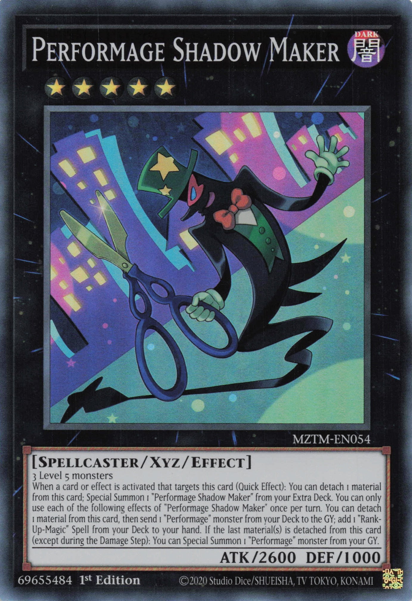 MZTM-EN054 - Performage Shadow Maker - Super Rare - Effect Xyz Monster - Maze Of The Master