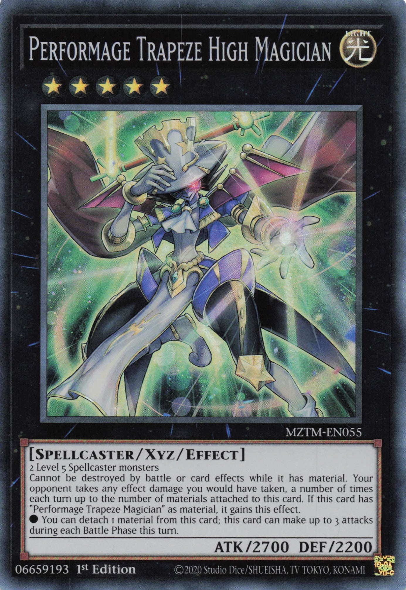 high attack yugioh cards MZTM-EN055 - Performage Trapeze High Magician - Super Rare