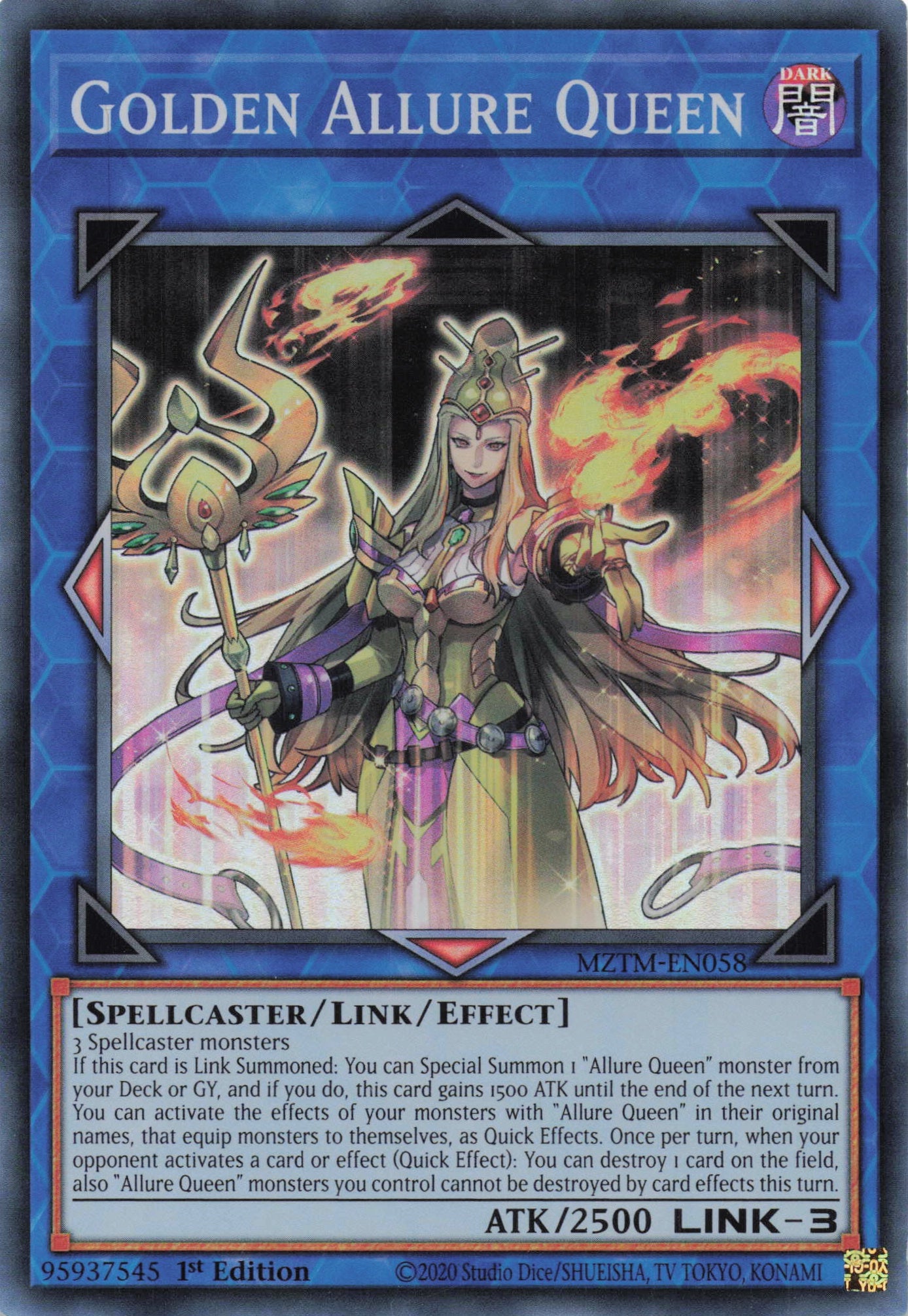 MZTM-EN058 - Golden Allure Queen - Super Rare - Effect Link Monster - Maze Of The Master