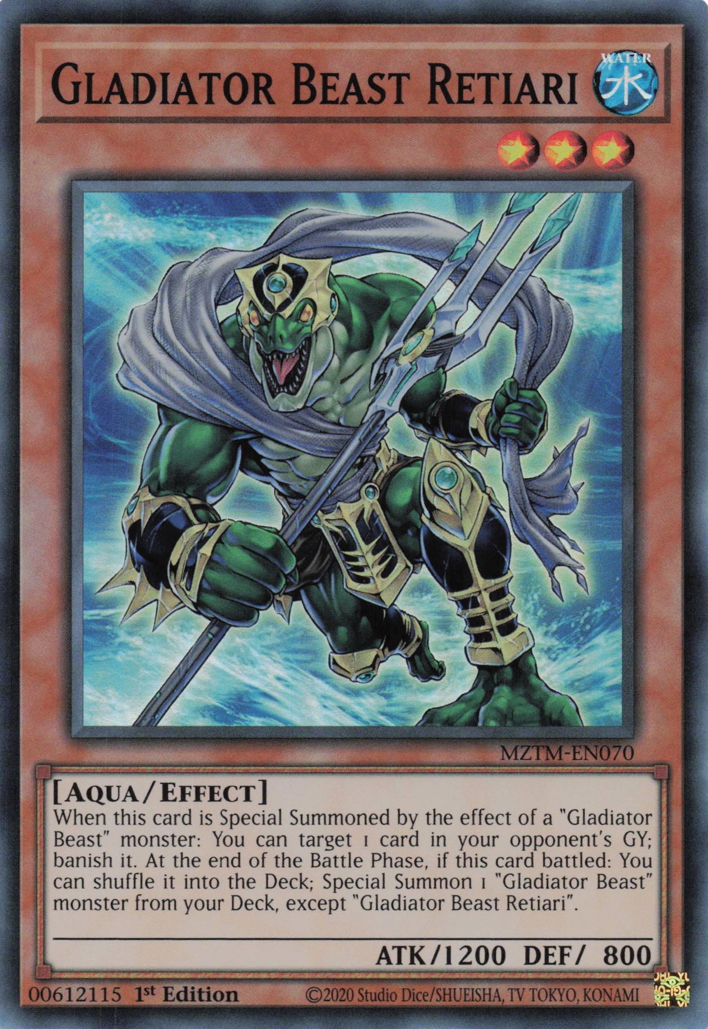MZTM-EN070 - Gladiator Beast Retiari - Super Rare - Effect Monster - Maze Of The Master