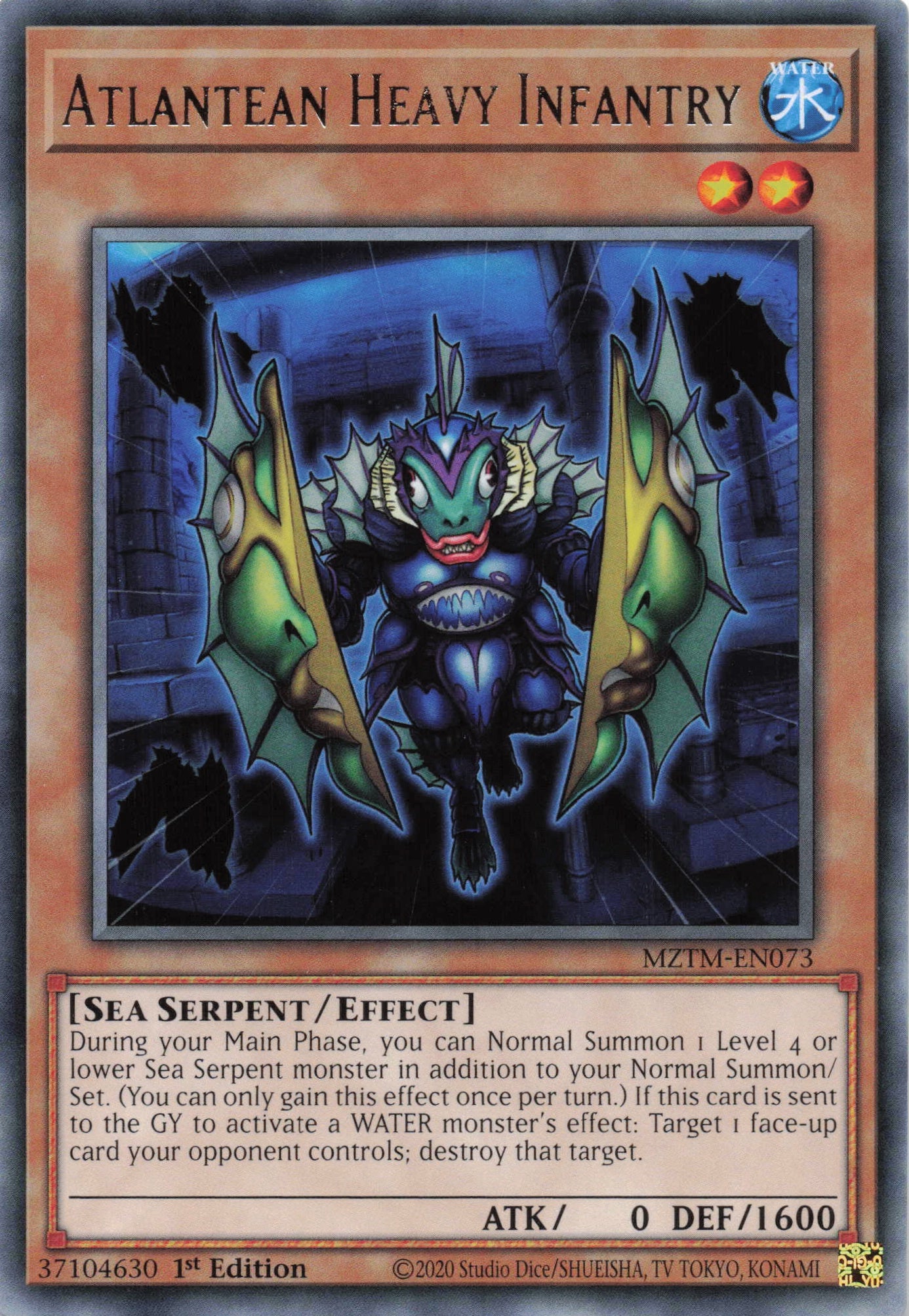 MZTM-EN073 - Atlantean Heavy Infantry - Rare - Effect Monster - Maze Of The Master