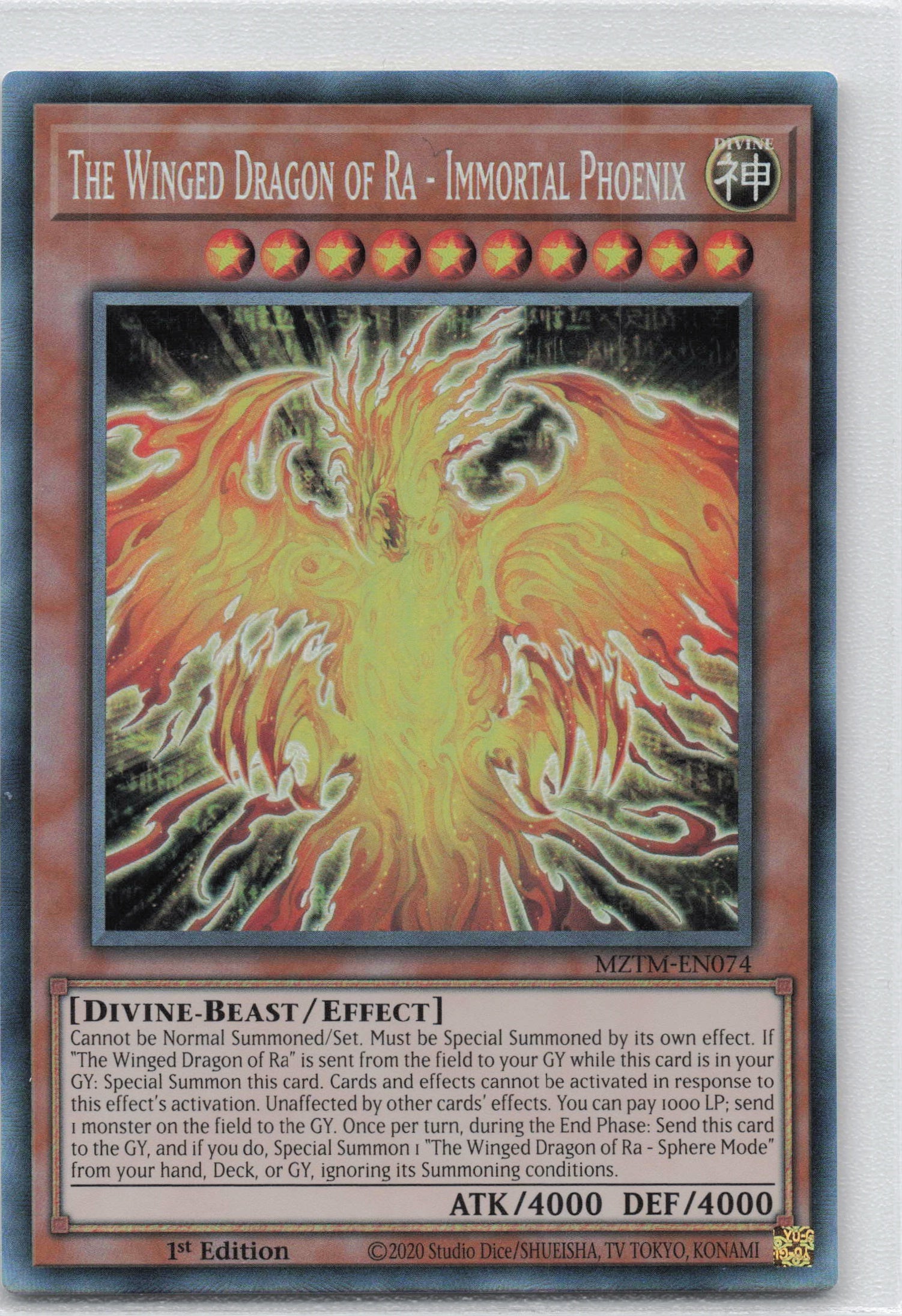 MZTM-EN074 - The Winged Dragon of Ra - Immortal Phoenix - Collector's Rare - Effect Monster - Maze Of The Master