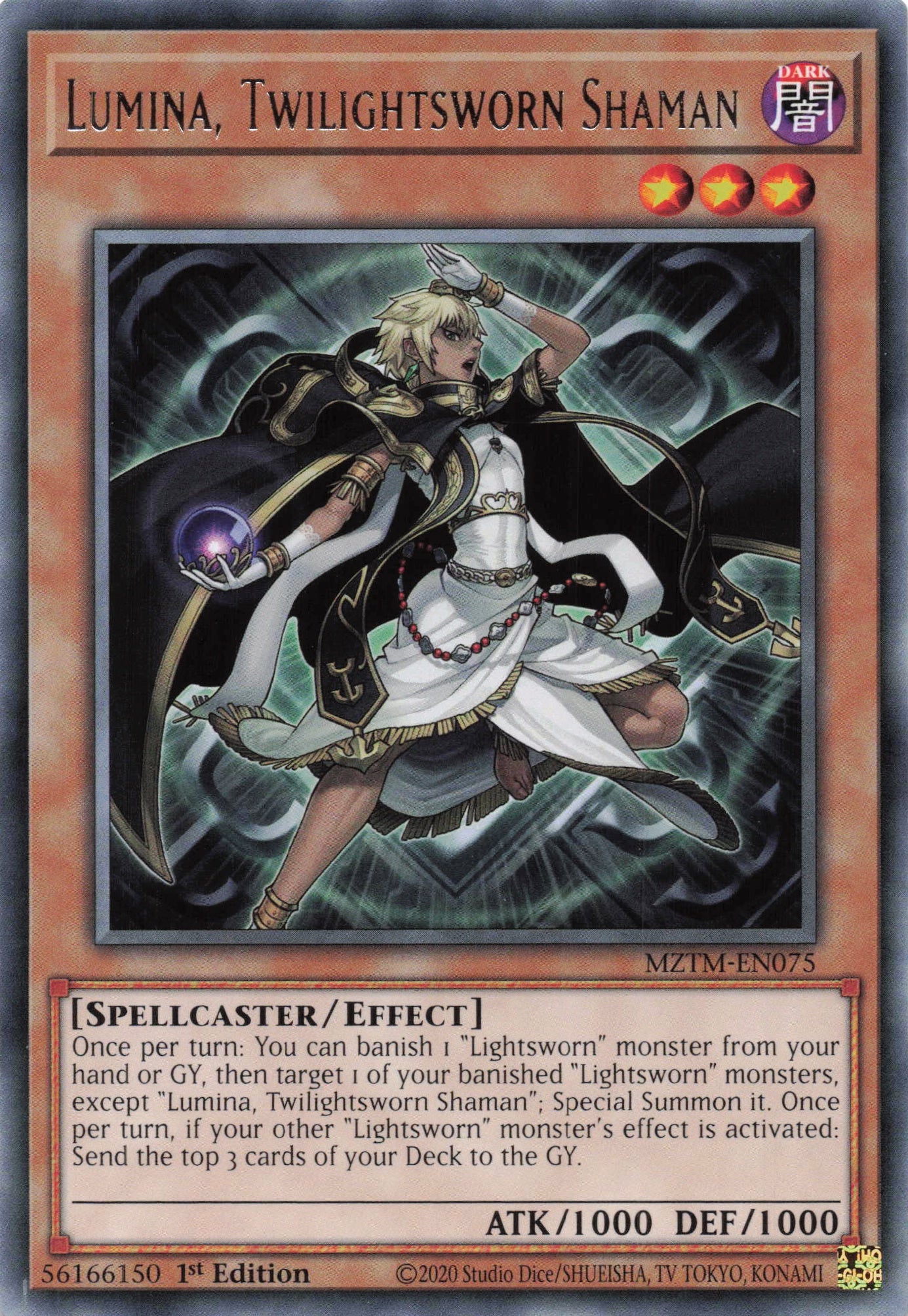MZTM-EN075 - Lumina, Twilightsworn Shaman - Rare - Effect Monster - Maze Of The Master