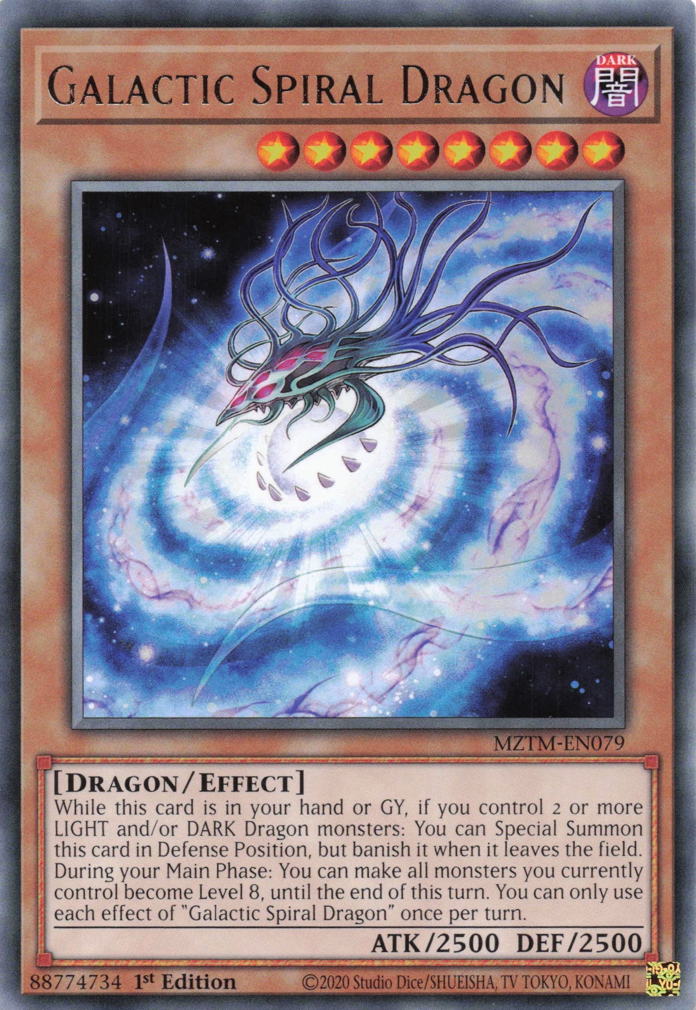 MZTM-EN079 - Galactic Spiral Dragon - Rare - Effect Monster - Maze Of The Master