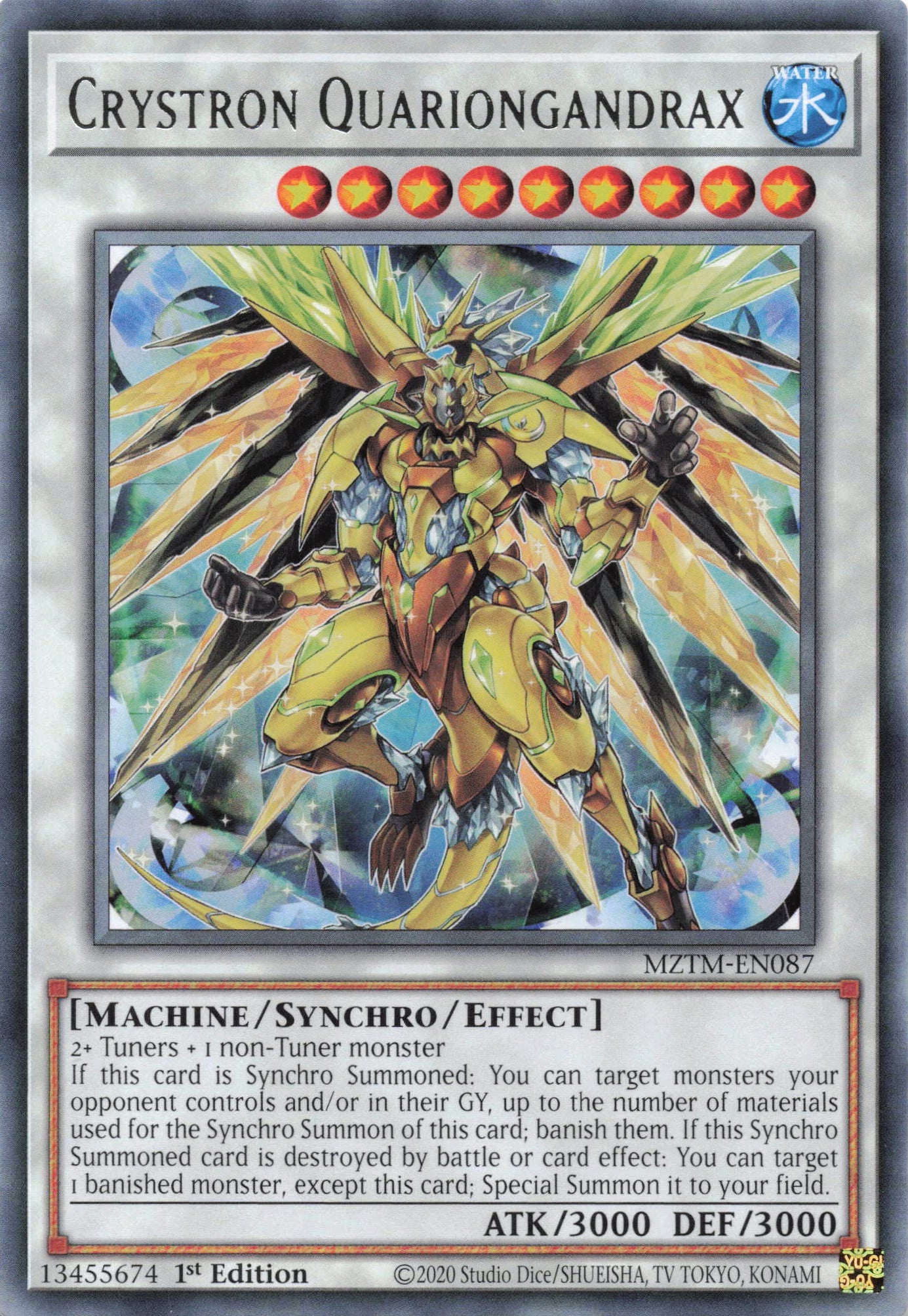 MZTM-EN087 - Crystron Quariongandrax - Rare - Effect Synchro Monster - Maze Of The Master