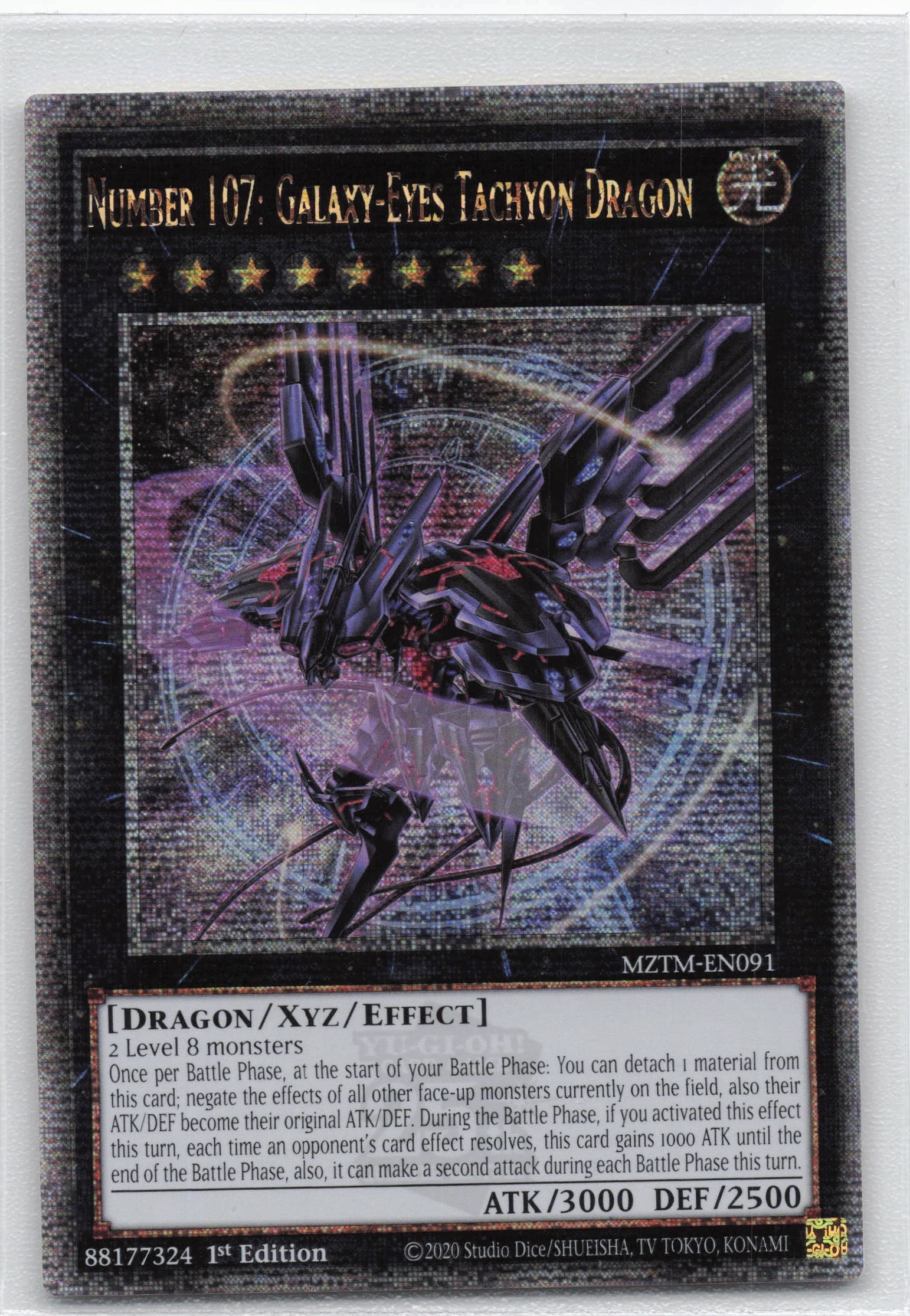 MZTM-EN091 - Number 107: Galaxy-Eyes Tachyon Dragon - Quarter Century Secret Rare - Effect Xyz Monster - Maze Of The Master
