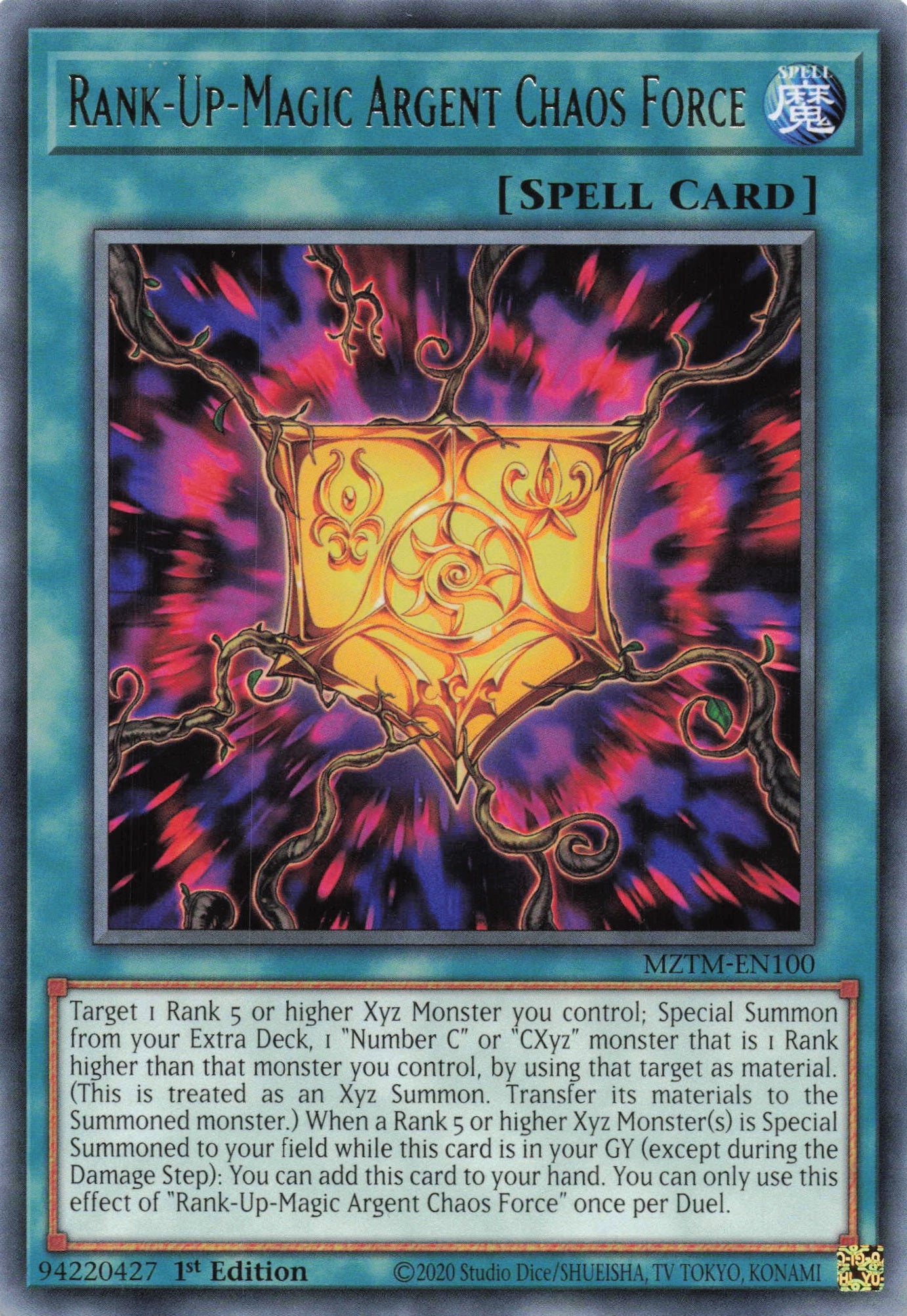 MZTM-EN100 - Rank-Up-Magic Argent Chaos Force - Rare - Normal Spell - Maze Of The Master