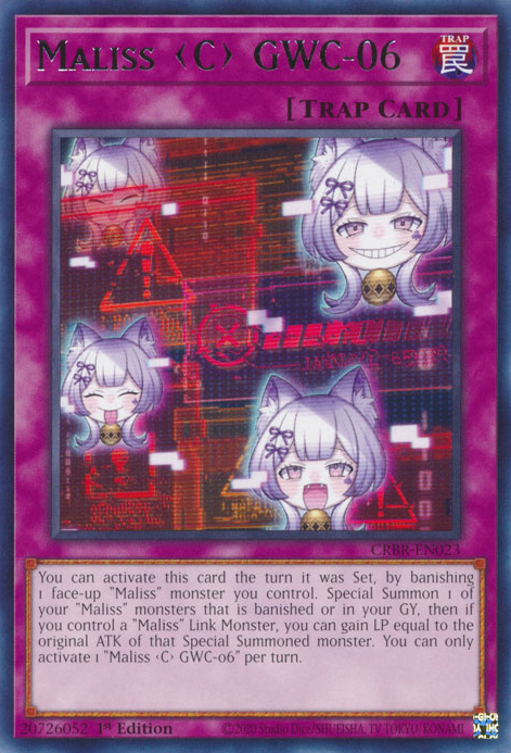 maliss cards yugioh CRBR-EN023 - Maliss C GWC-06 - Rare - Normal Trap