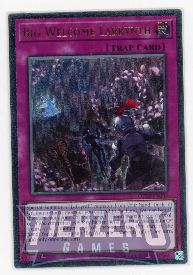 OP23-EN003 - Big Welcome Labrynth - Ultimate Rare - OTS Tournament Pack 23