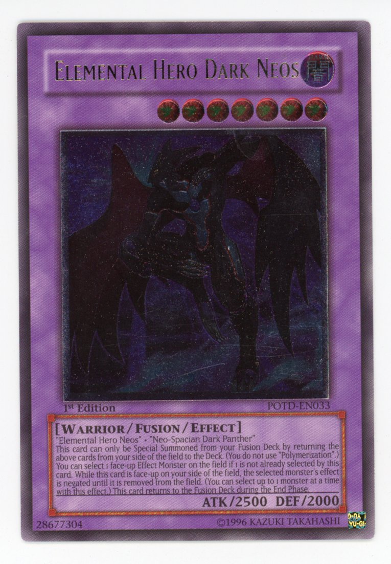 POTD-EN033 - Elemental HERO Dark Neos - Ultimate Rare - Power of the Duelist - 1st Edition - VLP