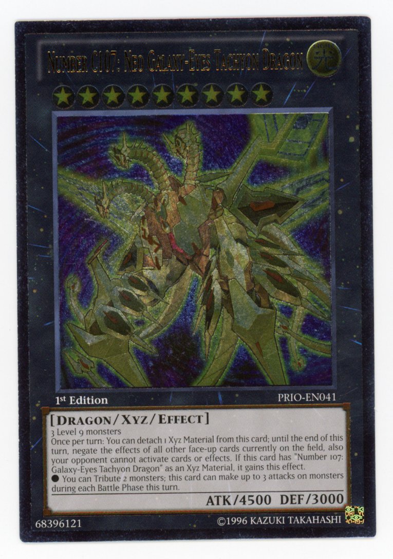 PRIO-EN041 - Number C107: Neo Galaxy-Eyes Tachyon Dragon - Ultimate Rare - 1st Edition Primal Origin NM AMERICAN
