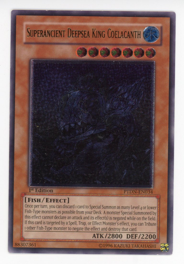 PTDN-EN034 - Superancient Deepsea King Coelacanth - Ultimate Rare - Phantom Darkness - 1st Edition - LP