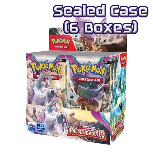 Pokemon Paldea Evolved Booster Box - Sealed Case (6 Booster Boxes)