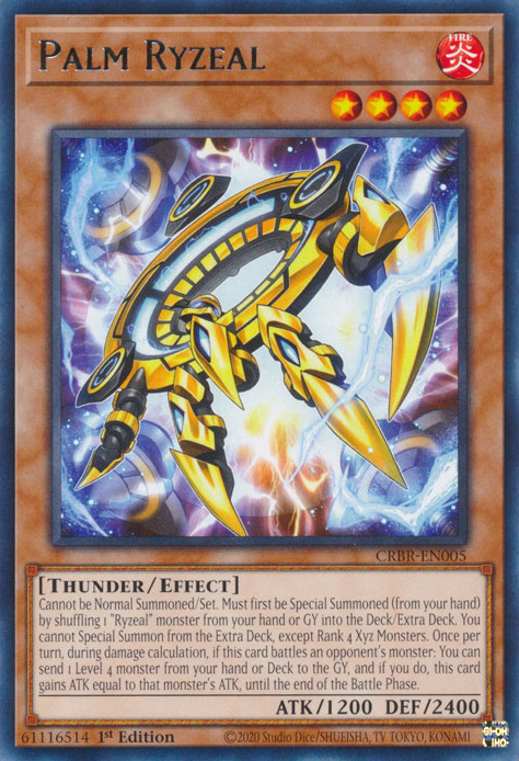 ryzeal deck yugioh CRBR-EN005 - Palm Ryzeal - Rare - Effect Monster