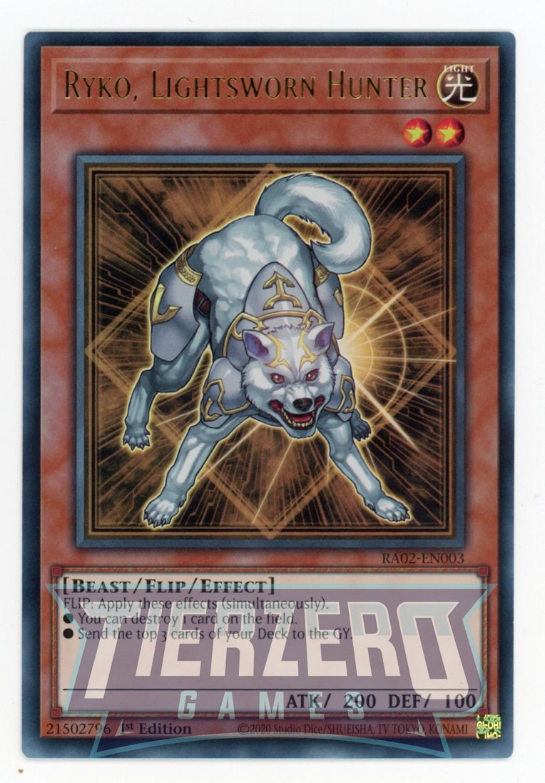 RA02-EN003 - Ryko, Lightsworn Hunter - Ultra Rare - - Rarity Collection 2