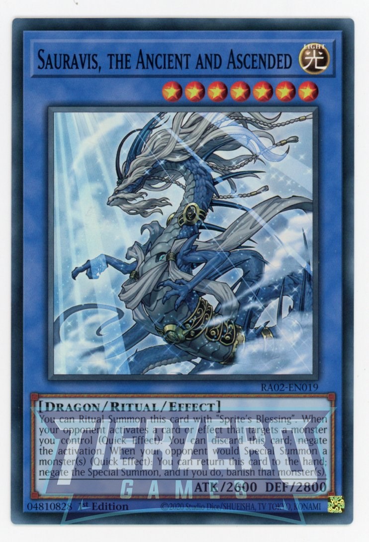 RA02-EN019 - Sauravis, the Ancient and Ascended - Super Rare - - Rarity Collection 2
