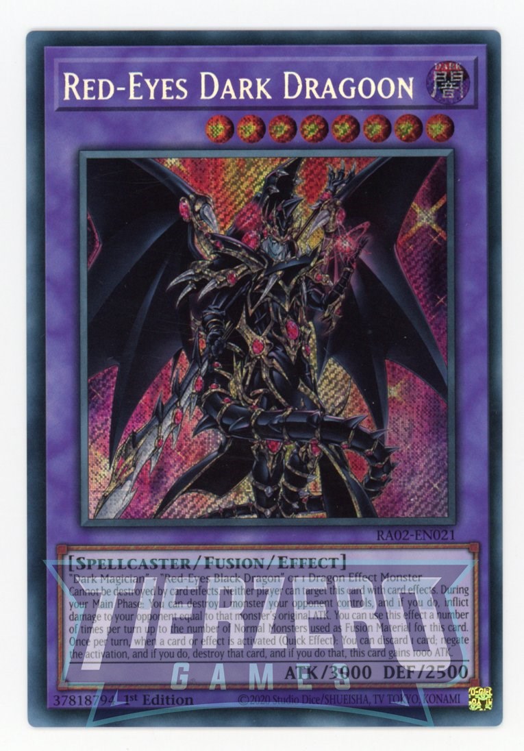 RA02-EN021 - Red-Eyes Dark Dragoon - Secret Rare - - Rarity Collection RA02-EN021 - Red-Eyes Dark Dragoon - Secret Rare - - Rarity Collection